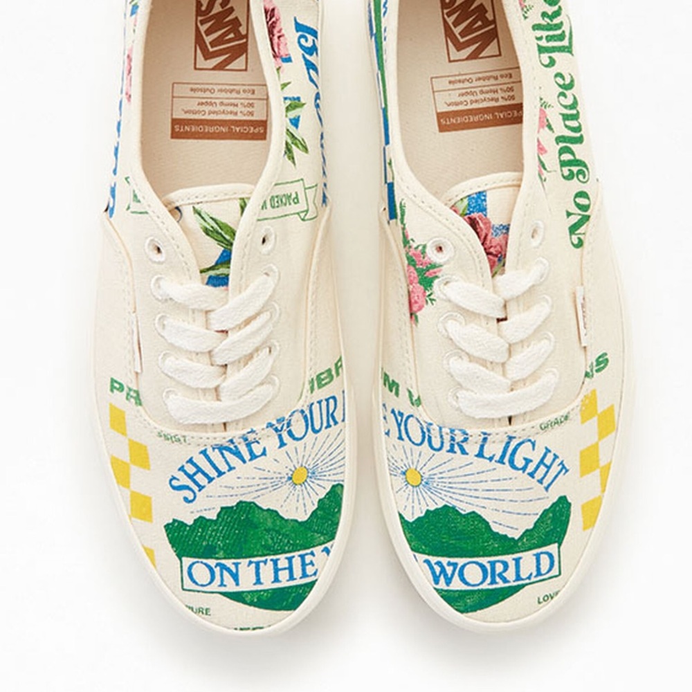 Vans Sneakers Eco Theory (White Blue Graphic) | Size 5.5